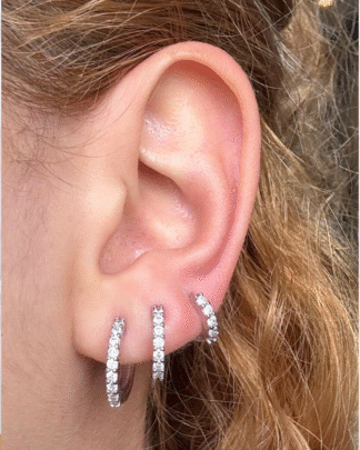 Brinco Trio Argola Micro Zircônia