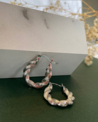 Brinco Argola Torcida Detalhada