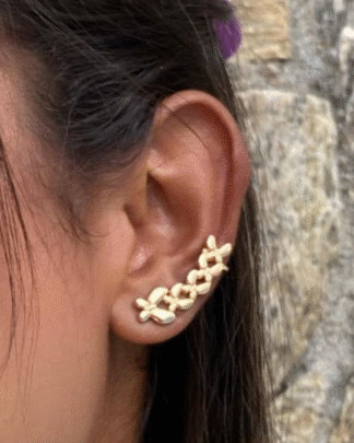 Brinco Semijoia Ear Cuff Borboletas Lisa