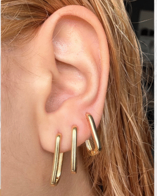 Trio de Argolas Arredondadas