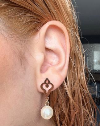 Brinco De Pérola Cruz