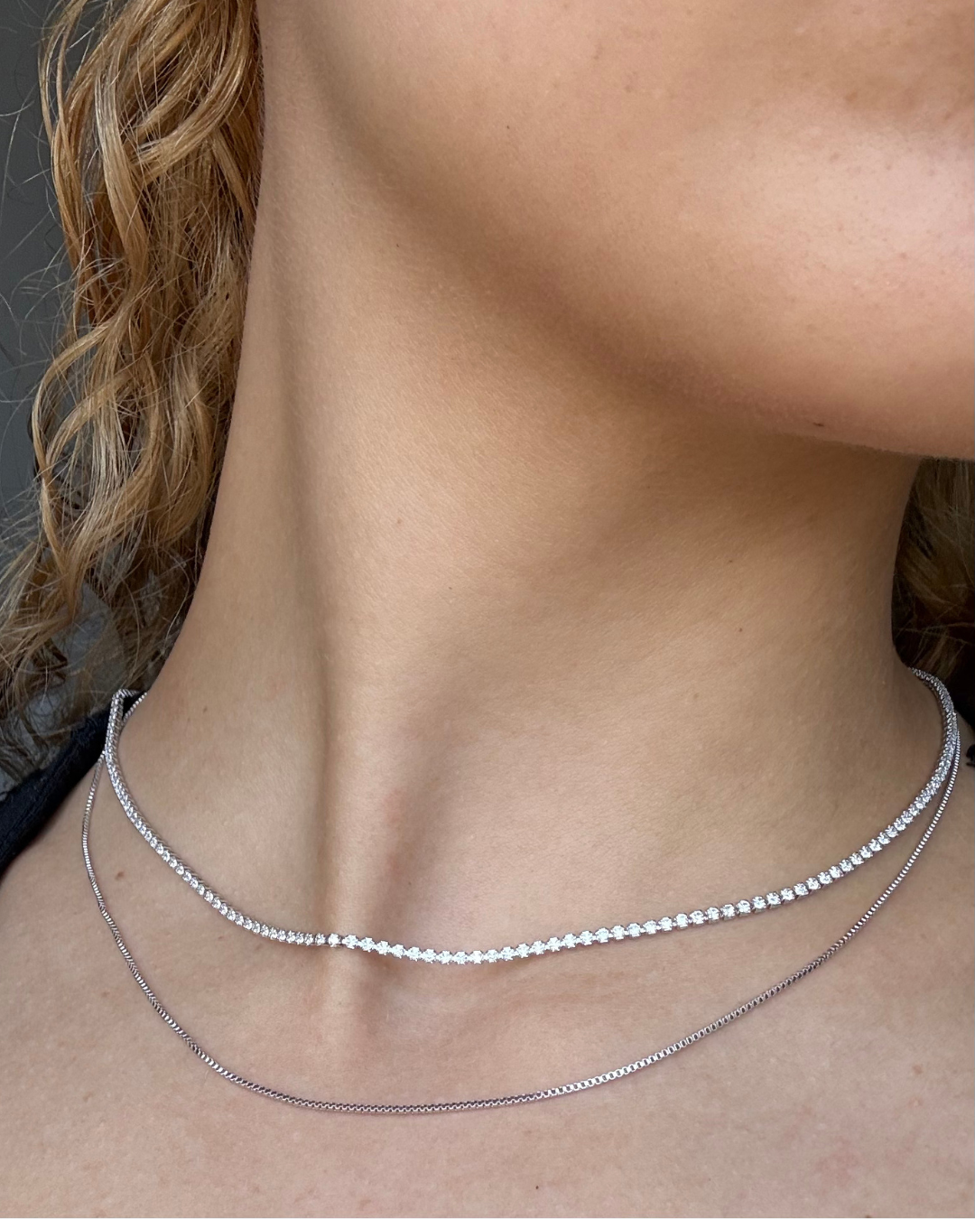 Mix Choker Riviera Zircônia + Colar Veneziana